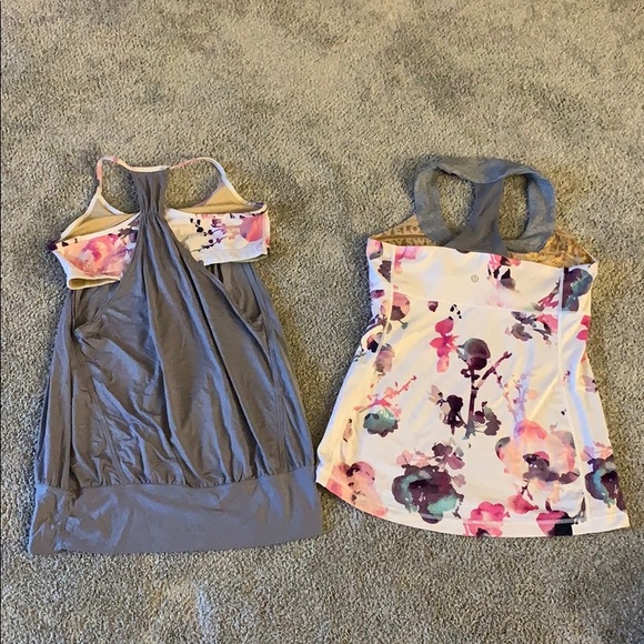 (2) Lululemon tank tops with built in Sports Bras - Picture 2 of 4
